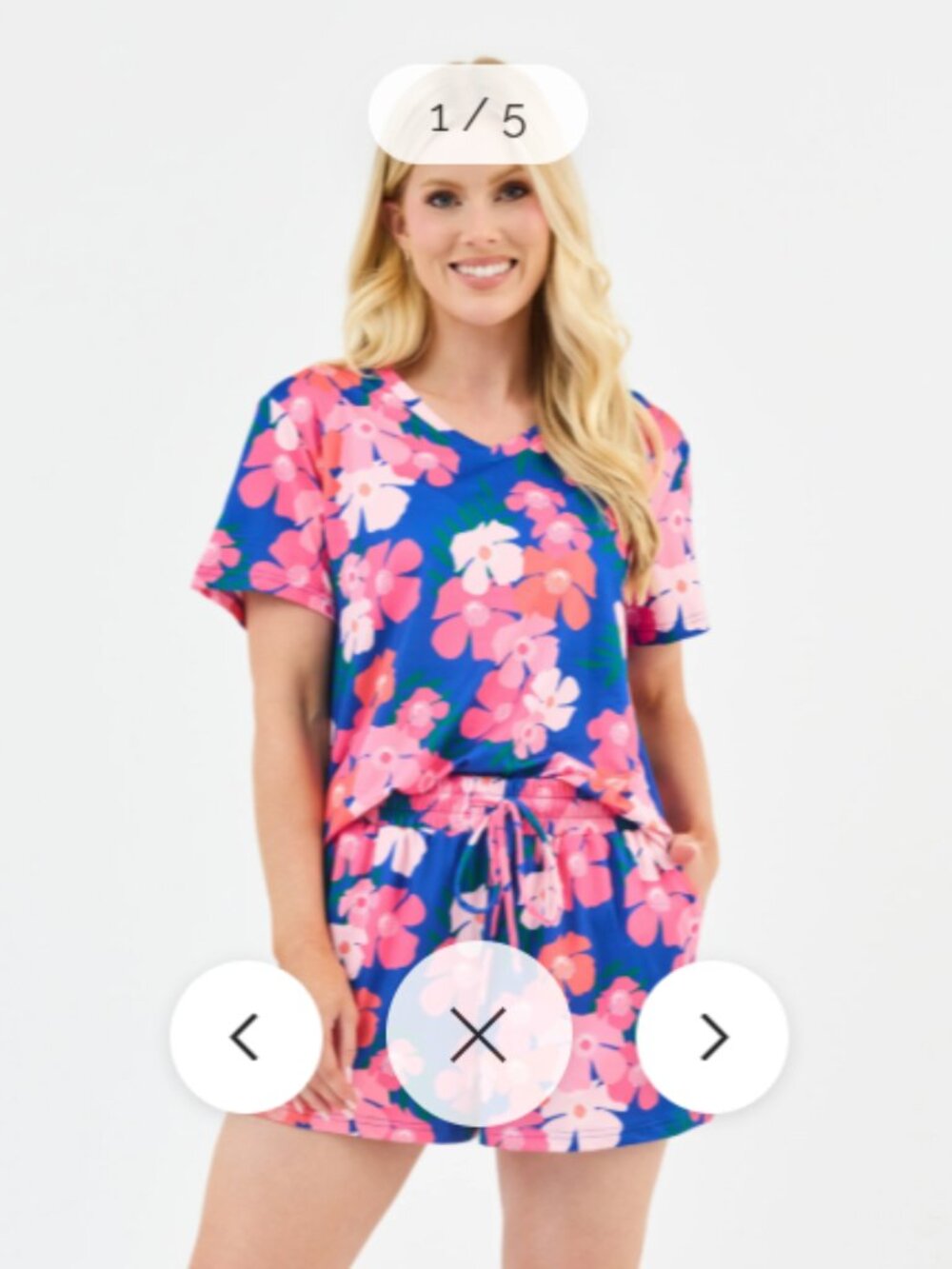NWT Women's Mary Square Alli Shorts Set Petal Pop Blue - Small